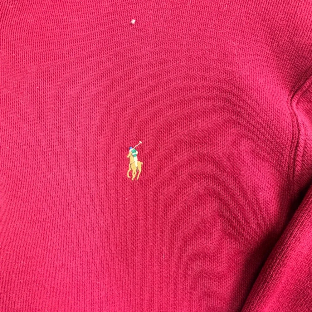 Polo Ralph Lauren Quarter Zip Pullover XXL Red Estate Rib Mock Neck Pony Logo